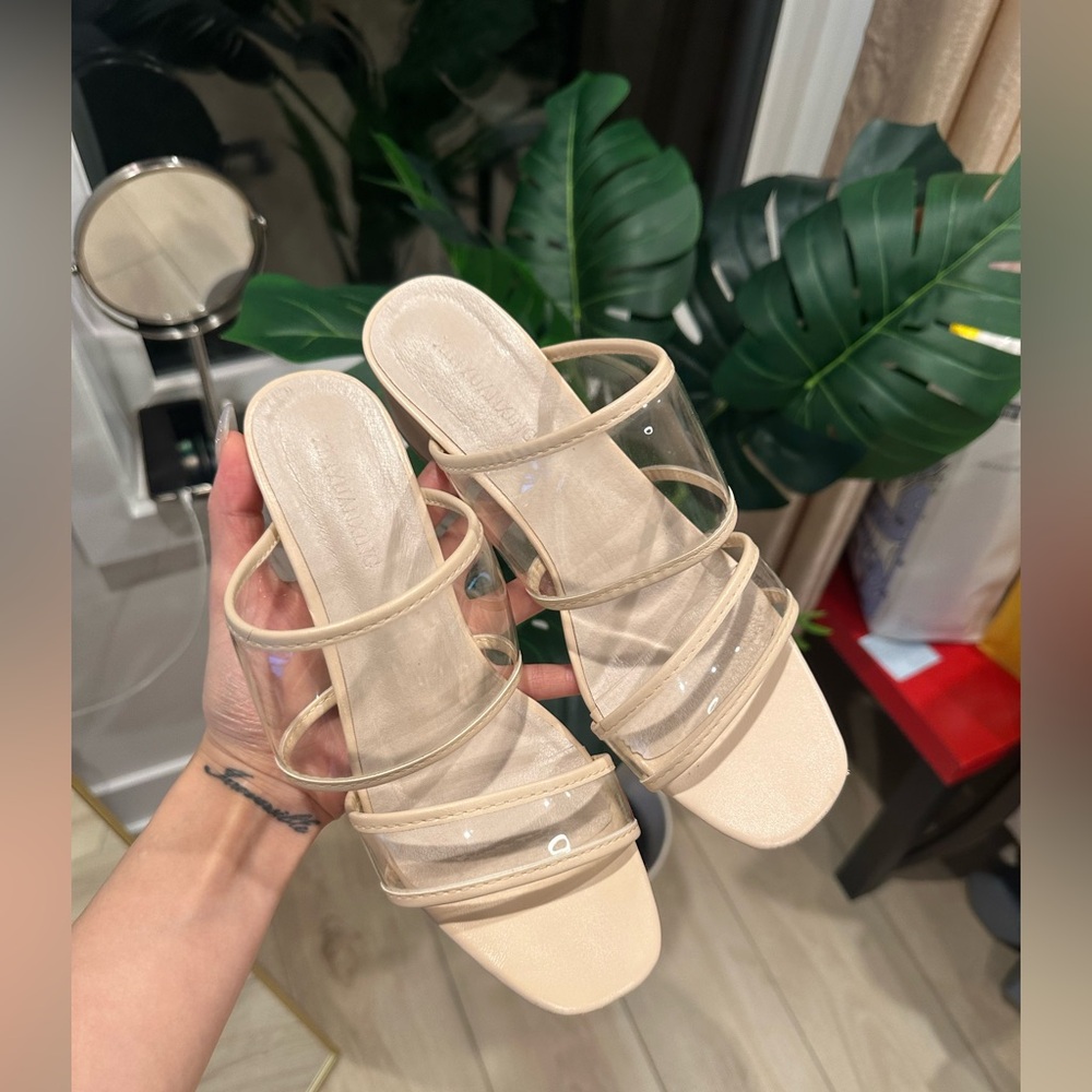 Maryam Nassir Z style Martina Sandals beige PVC sandals US 8